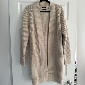 Massimo Dutti wool cashmere long cardigan Size L